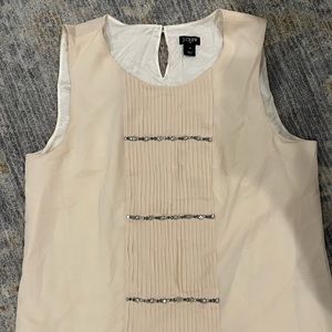 J.Crew Factory tan silk blouse. Size 10.